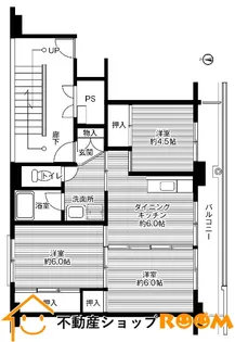 2LDKの間取り画像