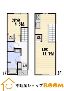Skyfirst Ⅱ柳川【1号室】の間取り