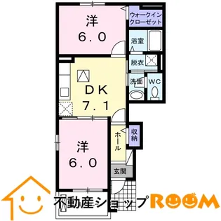 ラフテル【101号室】の間取り