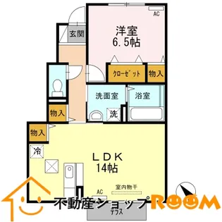 ヴァンクール幡保【1階】の間取り