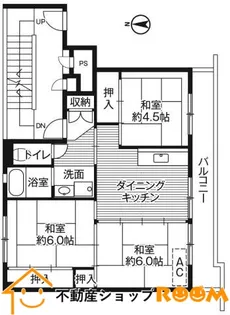ビレッジハウス瀬高3号棟【505号室】の間取り
