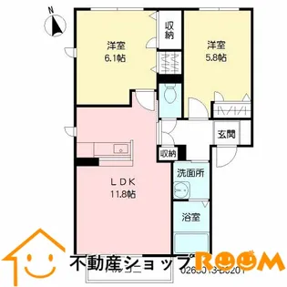 シャーメゾン白鳥 B棟【201号室】の間取り