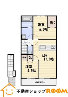 クレストガーデンMT【203号室】の間取り