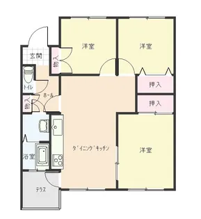エムロード【C-3号室】の間取り