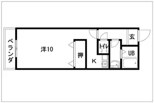 エスポワールM【1-F号室】の間取り