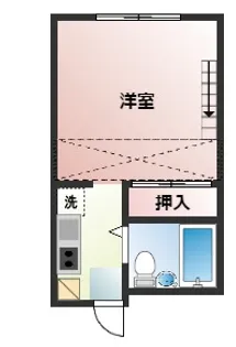 レオパレス宝町【102号室】の間取り