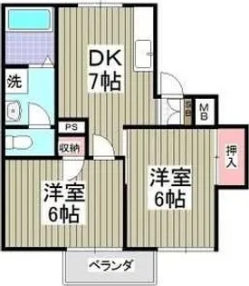 エリールサチ【301号室】の間取り