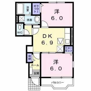 クレールコート【1階】の間取り