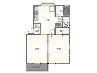 ハイツ原之郷【203号室】の間取り