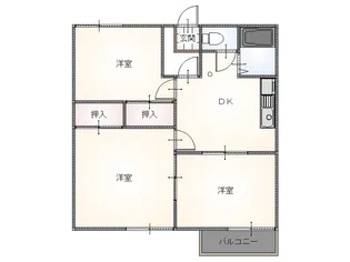 リバティー【206号室】の間取り
