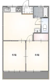 元川ビル【2階】の間取り