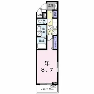 サーファ 前橋【1階】の間取り