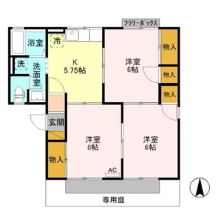 ビューグランドール A【1階】の間取り