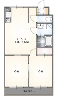 ハイツブライトネス【202号室】の間取り