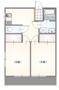 ウスダム高崎2号棟【401号室】の間取り