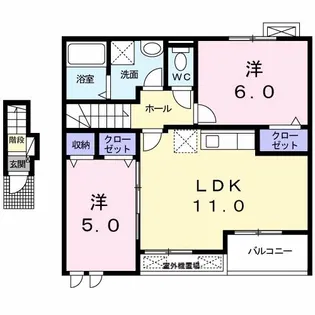 エレナメゾンB【2階】の間取り