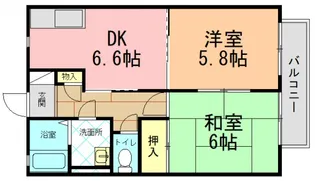 エヴァーグリーン西大和B【102号室】の間取り