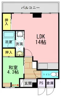 リーベル王寺西館【4階】の間取り