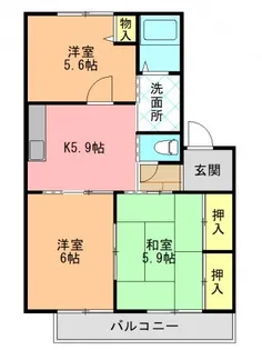 パイン法隆寺【101号室】の間取り