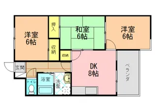 サンローゼ竜田川【303号室】の間取り