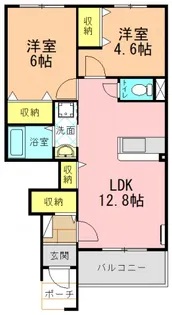 シャインヒルズ【102号室】の間取り