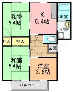 コンシエール西大和C【101号室】の間取り