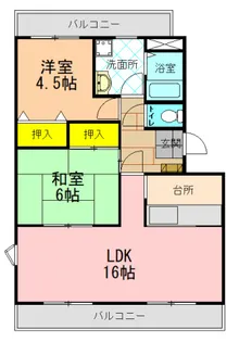 ラ・ペジブル【202号室】の間取り