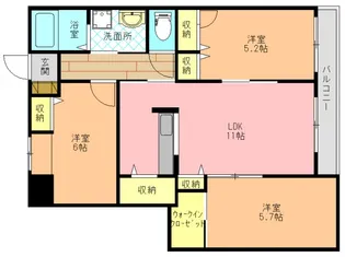 コンフォート上宮【1階】の間取り