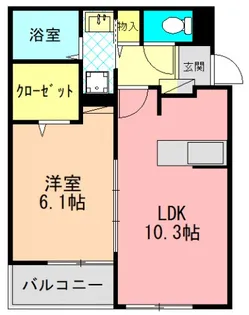 ヒルトップシャトー【1階】の間取り