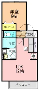 アンソレイエ西大和【202号室】の間取り