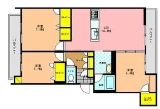 Casa blanca Ⅱ【302号室】の間取り