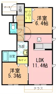 Casa大町C【101号室】の間取り