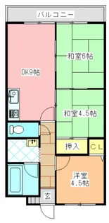 リヴェール三室【307号室】の間取り