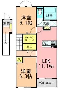 メゾン フルーク【2階】の間取り