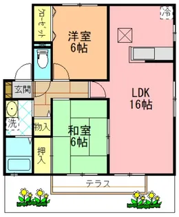シャンテかしの木【1階】の間取り