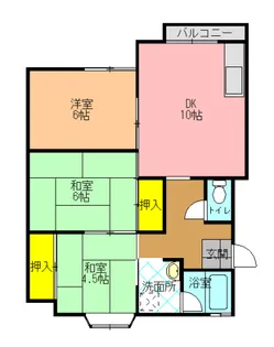 竜田マンション【202号室】の間取り