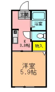 グリーンハイツA【203号室】の間取り