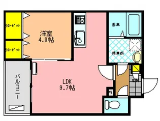 ジーメゾン大和小泉グレーデ【102号室】の間取り