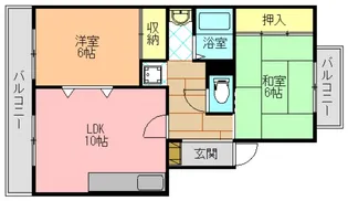 ラフォーレ三郷【203号室】の間取り