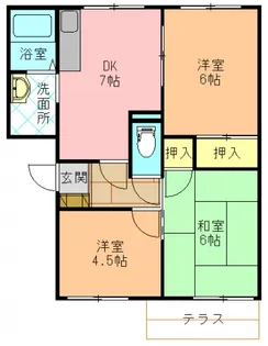 ハイツ池田D【202号室】の間取り