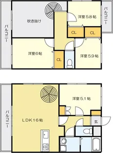 J-スクエア【1101号室】の間取り