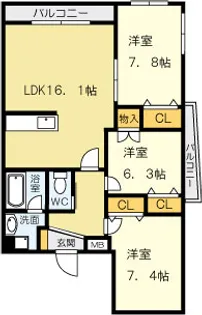 シグナス【13階】の間取り