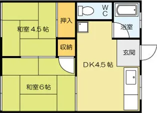 鷹の巣ハイツA棟【102号室】の間取り
