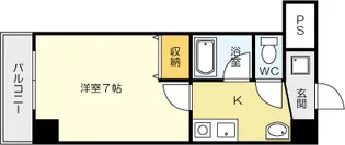 吉野町ワンルームマンション【5階】の間取り