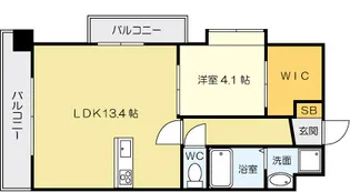 アルティザ小倉【1210号室】の間取り