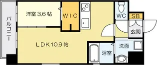 ギャラクシー西小倉【3階】の間取り