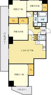 ル・シエル【9階】の間取り