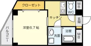 矢島ビル【5階】の間取り