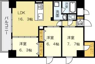 Familie【903号室】の間取り