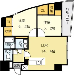オールセインツ【11階】の間取り